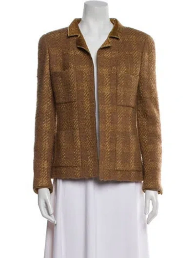 Pre-owned Chanel Vintage 1996 Blazer In Brown
