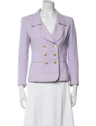 Pre-owned Chanel Vintage 1996 Blazer In Purple