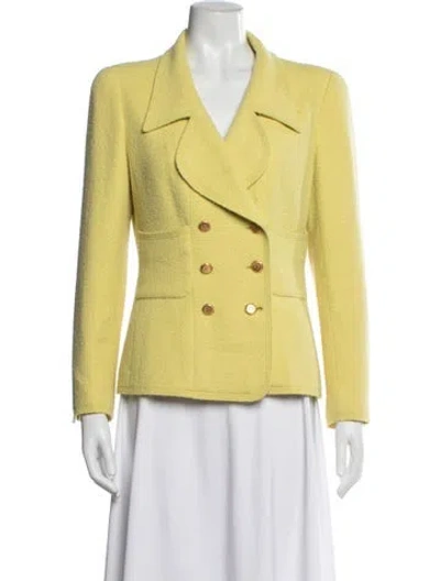 Pre-owned Chanel Vintage 1996 Blazer In Yellow