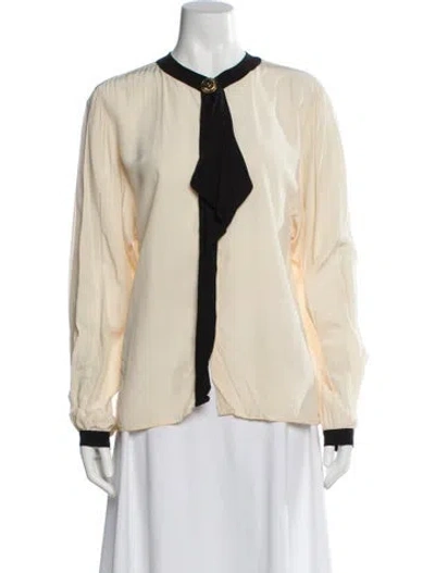 Pre-owned Chanel Vintage 1996 Blouse In Neutral