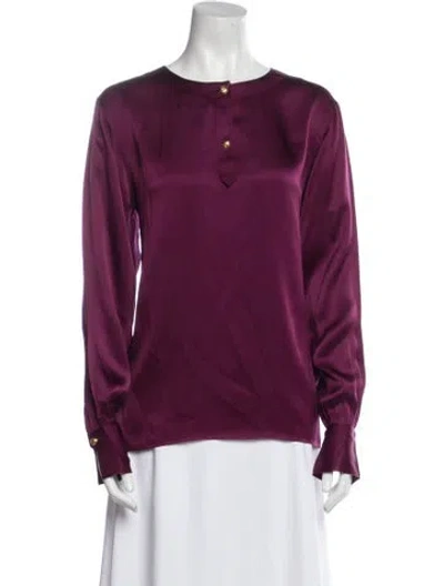 Pre-owned Chanel Vintage 1996 Blouse In Purple