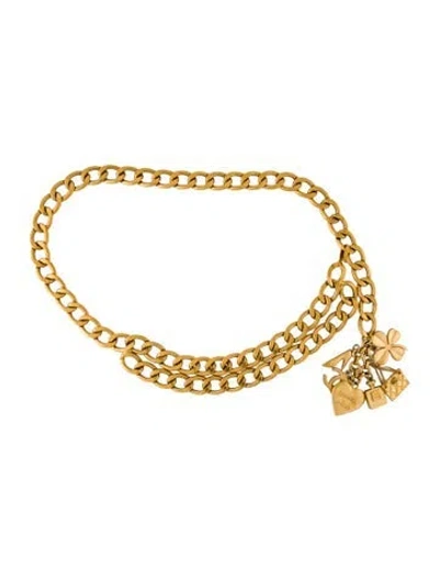 Pre-owned Chanel Vintage 1996 Chain-link Belt In Gold