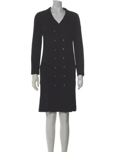Pre-owned Chanel Vintage 1996 Coat In Black
