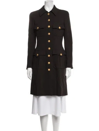 Pre-owned Chanel Vintage 1996 Coat In Brown