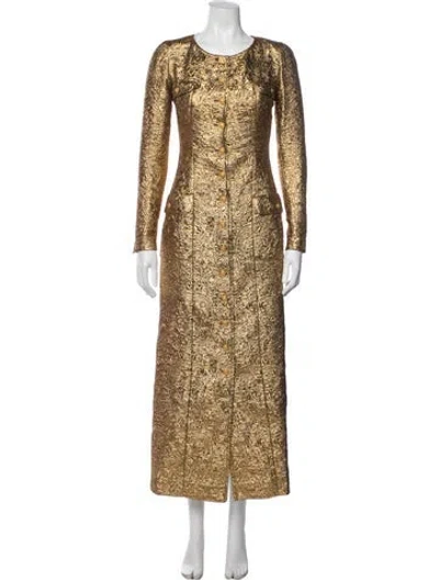 Pre-owned Chanel Vintage 1996 Coat In Gold