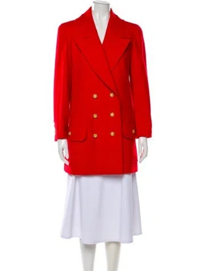 Pre-owned Chanel Vintage 1996 Coat In Red