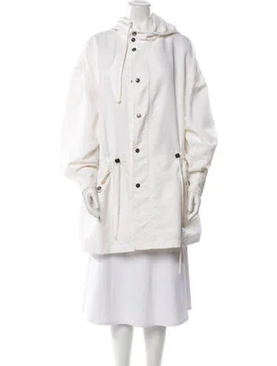 Pre-owned Chanel Vintage 1996 Denim Jacket In White