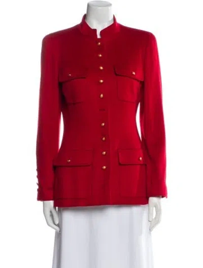Pre-owned Chanel Vintage 1996 Evening Jacket In Red