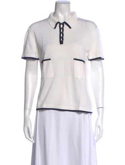 Pre-owned Chanel Vintage 1996 Polo In White
