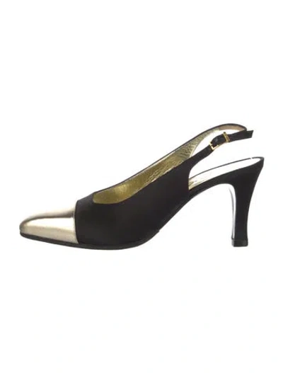 Pre-owned Chanel Vintage 1996 Slingback Pumps In Black