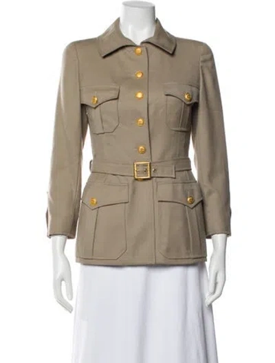 Pre-owned Chanel Vintage 1996 Utility Jacket In Neutral