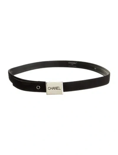 Pre-owned Chanel Vintage 1996 Waist Belt In Black