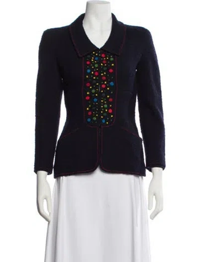 Pre-owned Chanel Vintage 1997 Blazer In Blue