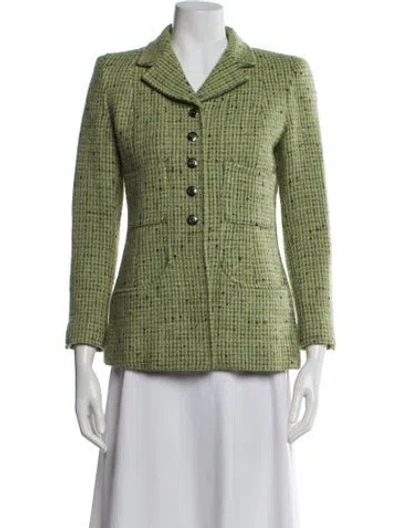 Pre-owned Chanel Vintage 1997 Blazer In Green