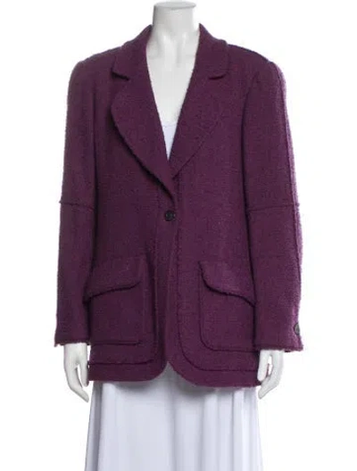 Pre-owned Chanel Vintage 1997 Blazer In Purple