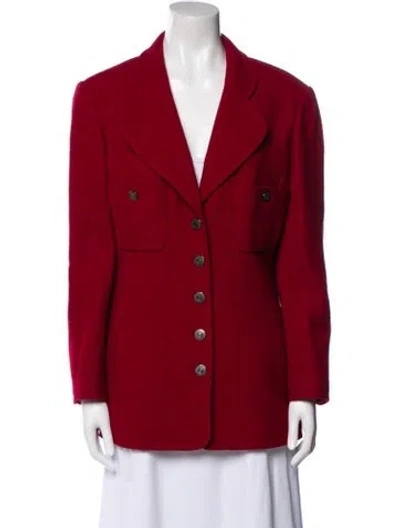 Pre-owned Chanel Vintage 1997 Blazer In Red