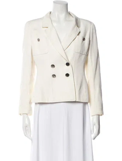 Pre-owned Chanel Vintage 1997 Blazer In White