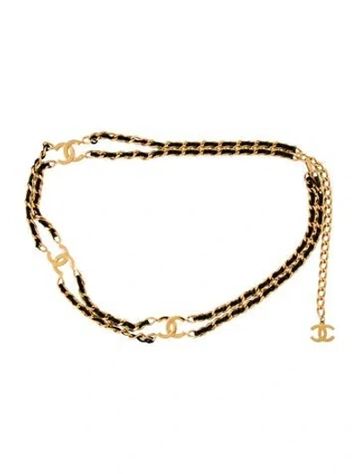 Pre-owned Chanel Vintage 1997 Chain-link Belt In Black