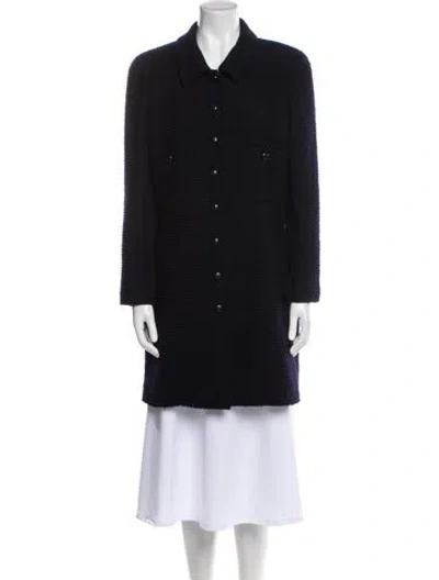 Pre-owned Chanel Vintage 1997 Coat In Blue