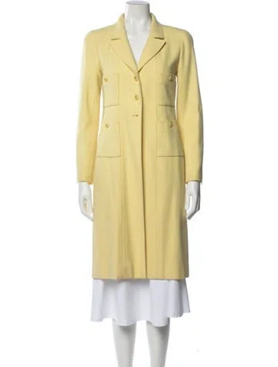 Pre-owned Chanel Vintage 1997 Coat In Yellow