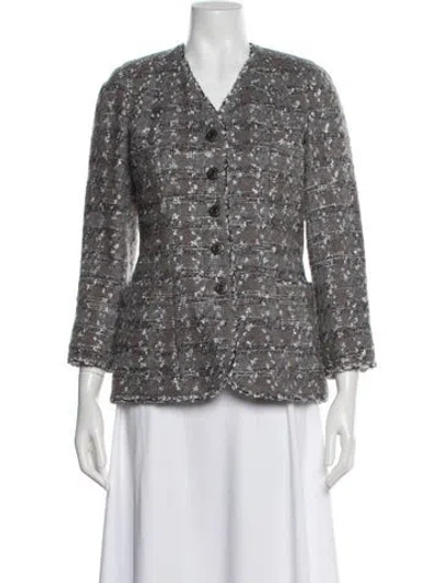 Pre-owned Chanel Vintage 1997 Evening Jacket In Gray