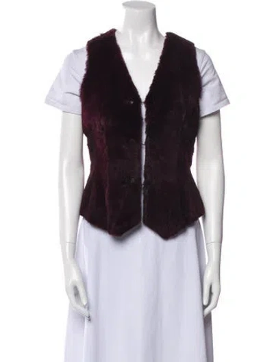 Pre-owned Chanel Vintage 1997 Fur Jacket In Burgundy