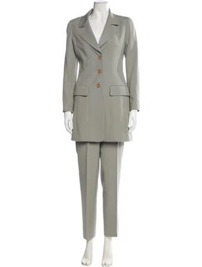 Pre-owned Chanel Vintage 1997 Pantsuit In Green