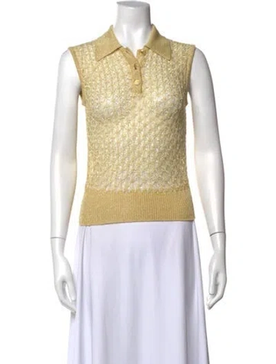 Pre-owned Chanel Vintage 1997 Polo In Gold
