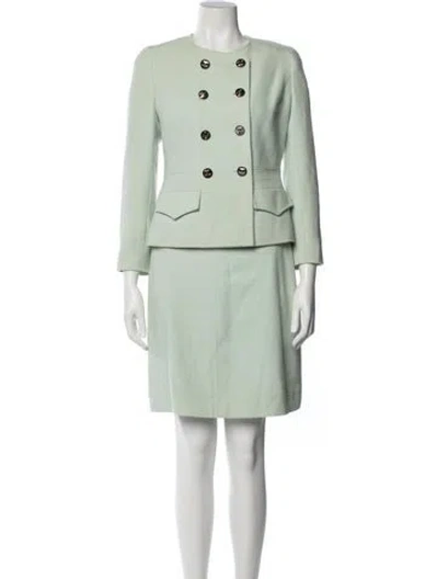 Pre-owned Chanel Vintage 1997 Skirt Suit In Green