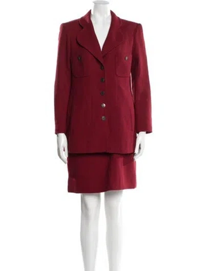 Pre-owned Chanel Vintage 1997 Skirt Suit In Red