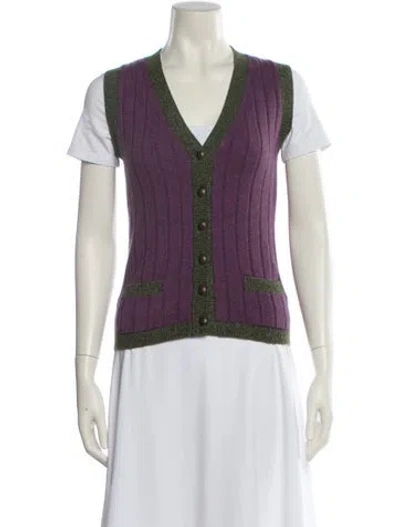 Pre-owned Chanel Vintage 1997 Sweater In Purple