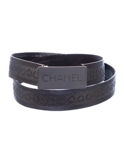 Pre-owned Chanel Vintage 1997 Waist Belt In Black
