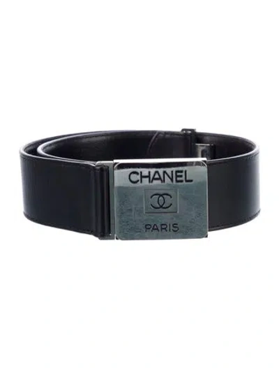 Pre-owned Chanel Vintage 1997 Waist Belt In Black
