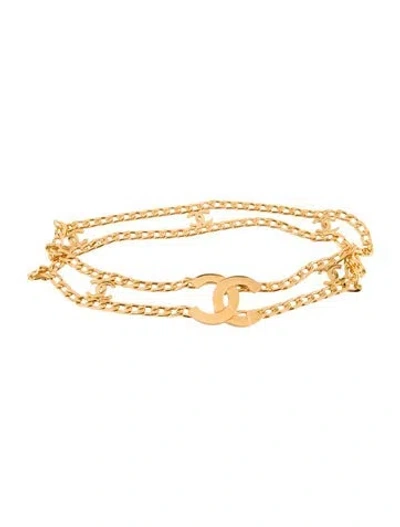 Pre-owned Chanel Vintage 1997 Waist Belt In Gold
