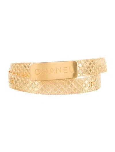 Pre-owned Chanel Vintage 1997 Waist Belt In Gold