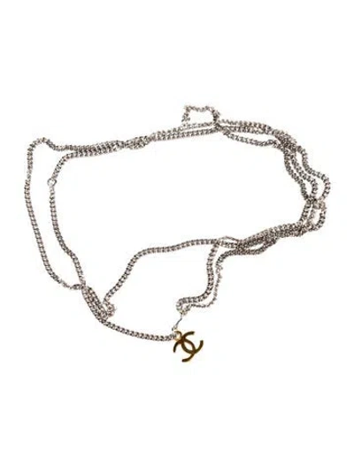 Pre-owned Chanel Vintage 1997 Waist Belt In Silver