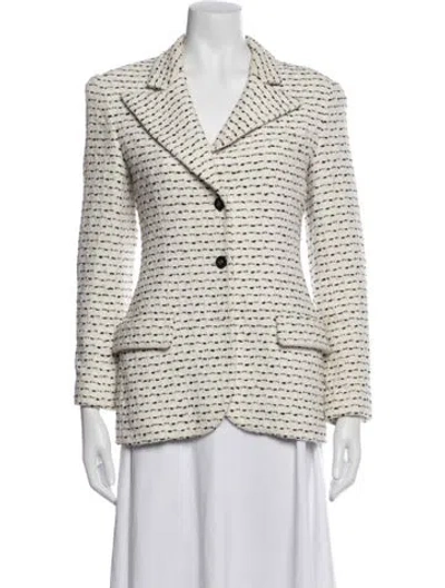 Pre-owned Chanel Vintage 1998 Blazer In Black/white