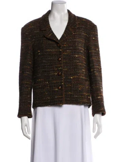 Pre-owned Chanel Vintage 1998 Blazer In Brown