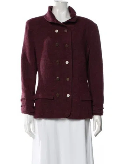 Pre-owned Chanel Vintage 1998 Blazer In Burgundy