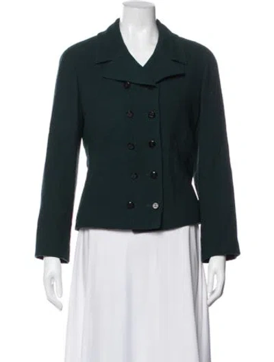 Pre-owned Chanel Vintage 1998 Blazer In Green