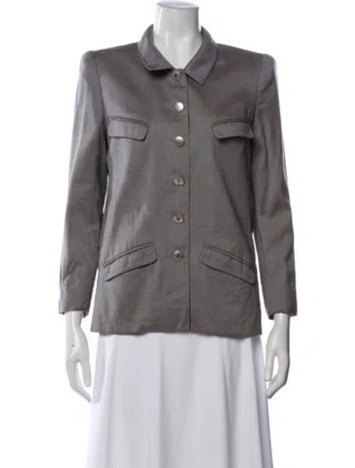 Pre-owned Chanel Vintage 1998 Blazer In Grey