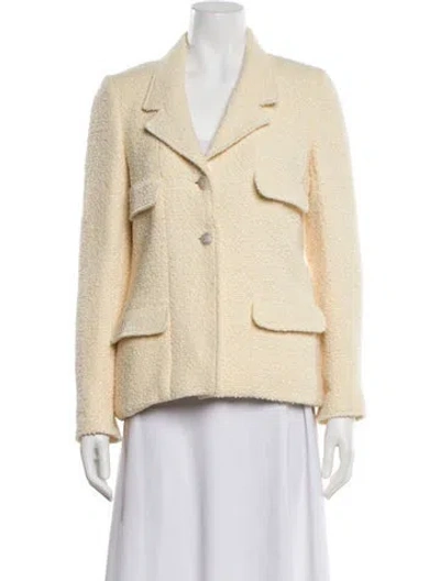 Pre-owned Chanel Vintage 1998 Blazer In Yellow