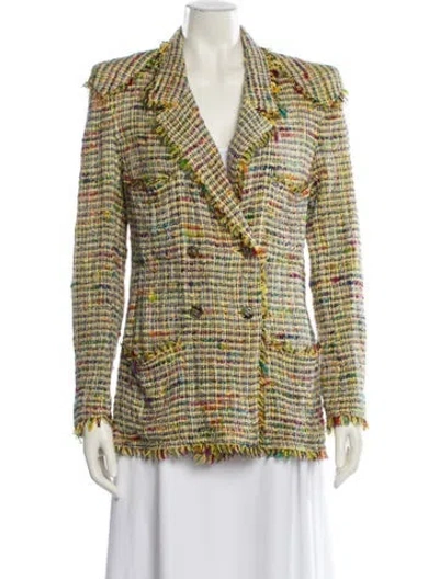 Pre-owned Chanel Vintage 1998 Blazer In Yellow