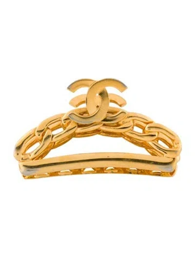 Pre-owned Chanel Vintage 1998 Cc Chain Hair Clip