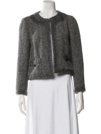 Pre-owned Chanel Vintage 1998 Evening Jacket In Gray