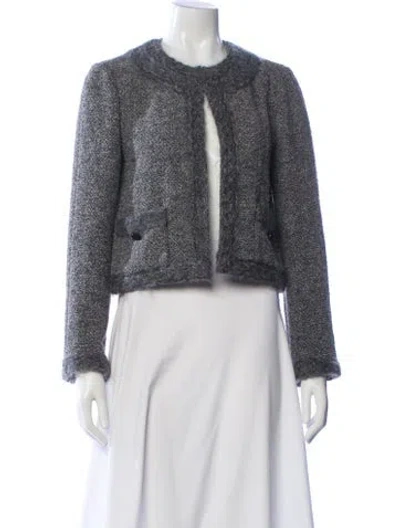 Pre-owned Chanel Vintage 1998 Evening Jacket In Gray