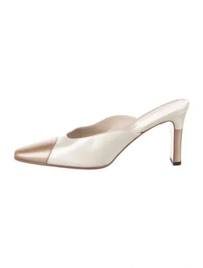Pre-owned Chanel Vintage 1998 Mules In Neutrals