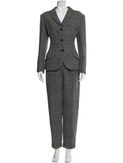 Pre-owned Chanel Vintage 1998 Pantsuit W/ Tags In Black
