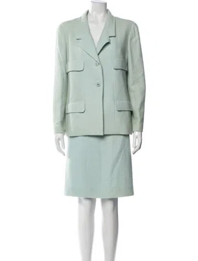 Pre-owned Chanel Vintage 1998 Skirt Suit In Blue