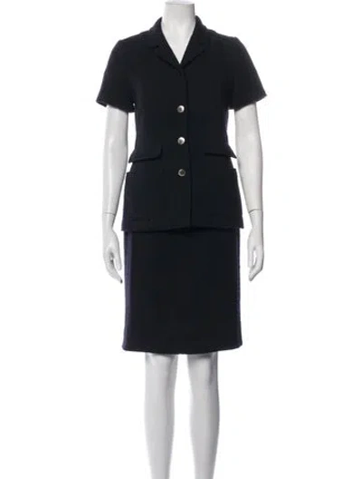 Pre-owned Chanel Vintage 1998 Skirt Suit In Blue